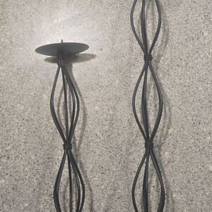 Black Metal Wall Candle Holders